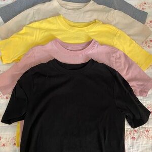 Wonder Nation Kids Short Sleeve Tees - Black, Pink, Yellow, Cream, Gray
